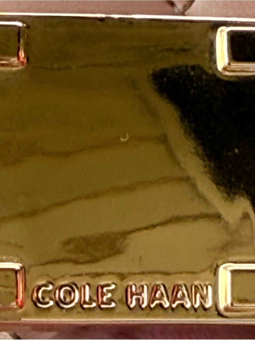 Cole Haan Pink Leather Insole with Gold Logo - Picture 3 of 4